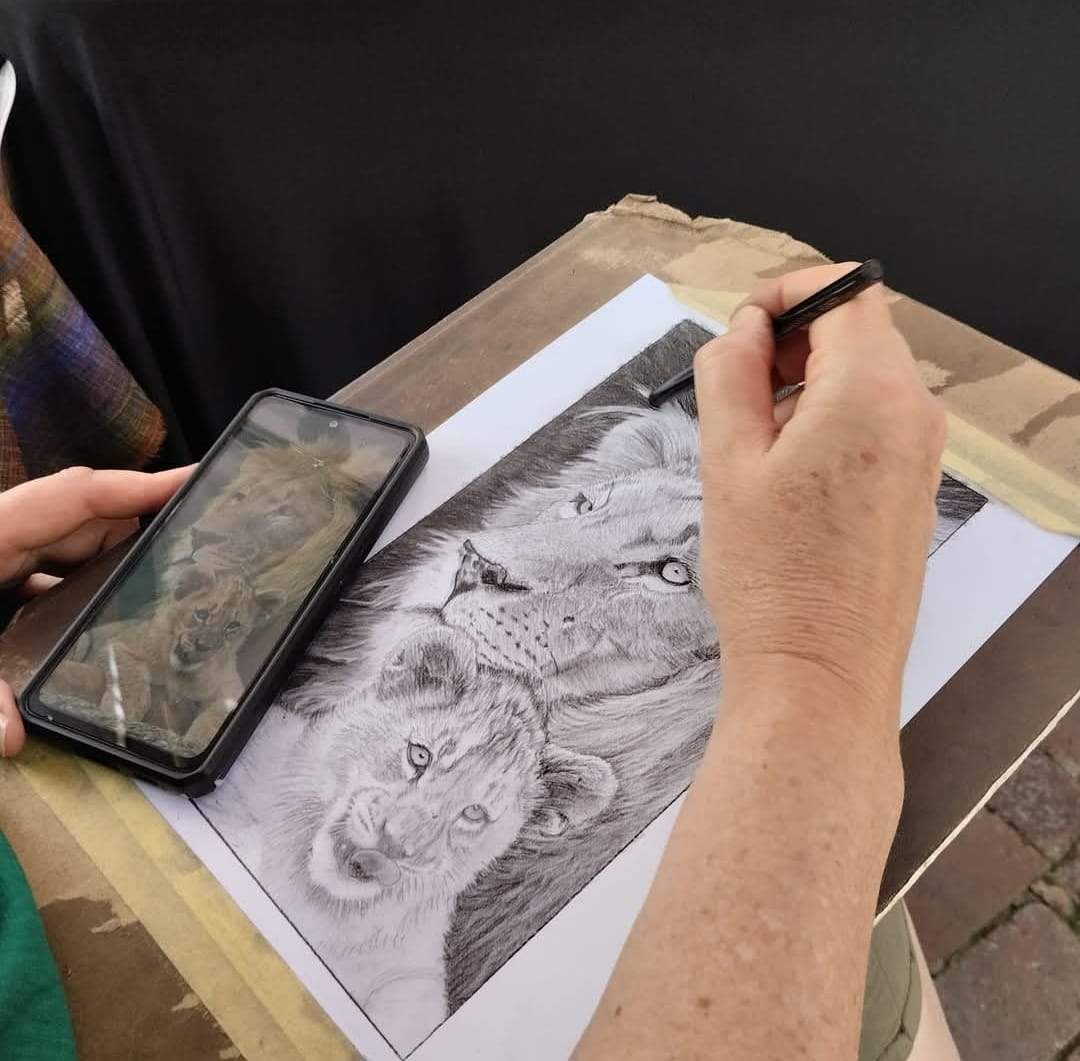 artist studio quiet hands charcoal